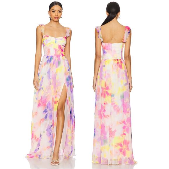 Amanda Uprichard Terrassa Maxi Dress Floral Formal Guest Garden Summer PartyS - Picture 1 of 11